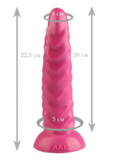 Розовая рельефная анальная втулка - 22,5 см. - 1