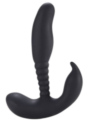 Черный стимулятор простаты Anal Pleasure Dual Vibrating Prostate Stimulator - 13,5 см. - 0