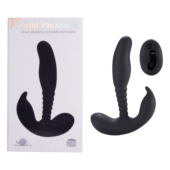 Черный стимулятор простаты Remote Control Anal Pleasure Vibrating Prostate Stimulator - 13,5 см. - 2