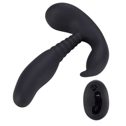 Черный стимулятор простаты Remote Control Anal Pleasure Vibrating Prostate Stimulator - 13,5 см. - 1
