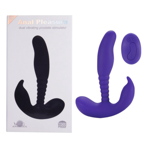 Фиолетовый стимулятор простаты Remote Control Anal Pleasure Vibrating Prostate Stimulator - 13,5 см. - 2