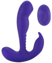 Фиолетовый стимулятор простаты Remote Control Prostate Stimulator with Rolling Ball - 13,3 см. - 0