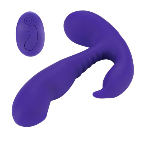 Фиолетовый стимулятор простаты Remote Control Prostate Stimulator with Rolling Ball - 13,3 см. - 1