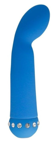 Голубой вибратор SPARKLE SUCCUBI BLISS G VIBE - 14,2 см. - 0
