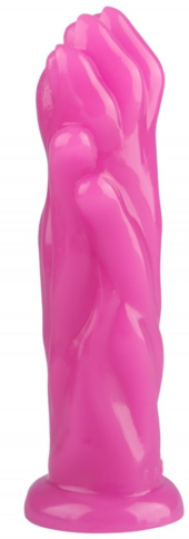 Розовая фантазийная анальная втулка-лапа - 25,5 см. - 2