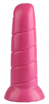 Розовая винтообразная анальная втулка - 19,5 см. - 2