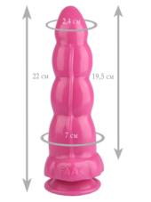Розовая анальная втулка-елочка - 22 см. - 1