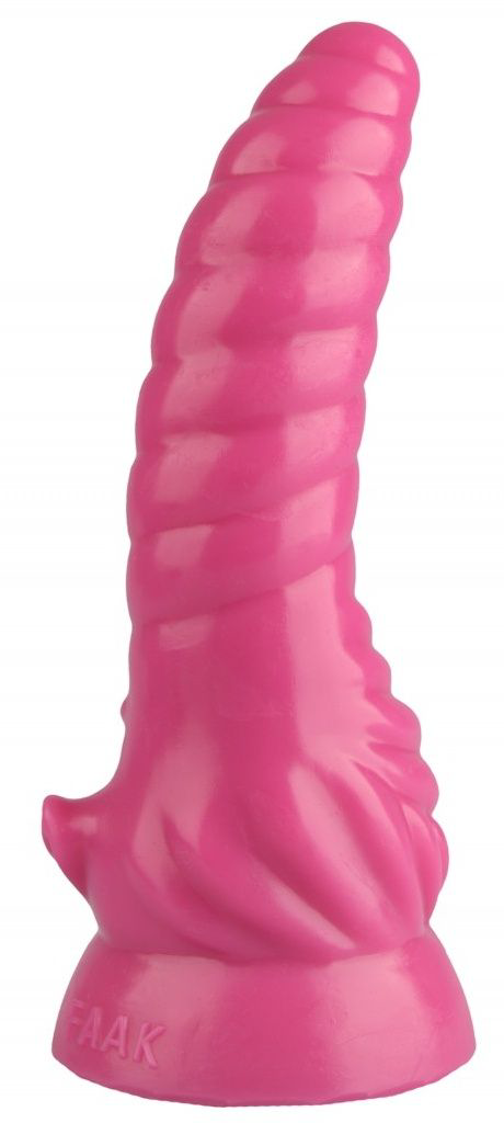 Розовая рельефная винтообразная анальная втулка - 20,5 см. - 0