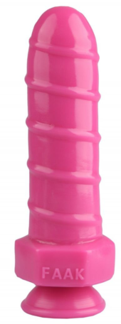 Розовая анальная втулка в виде болта - 21 см. - 0