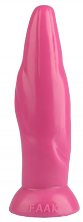 Розовая фигурная анальная втулка - 22,5 см. - 0