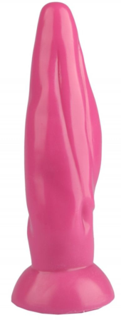 Розовая фигурная анальная втулка - 22,5 см. - 3