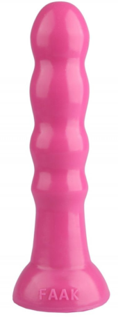 Розовая анальная втулка с круглым кончиком - 23 см. - 0