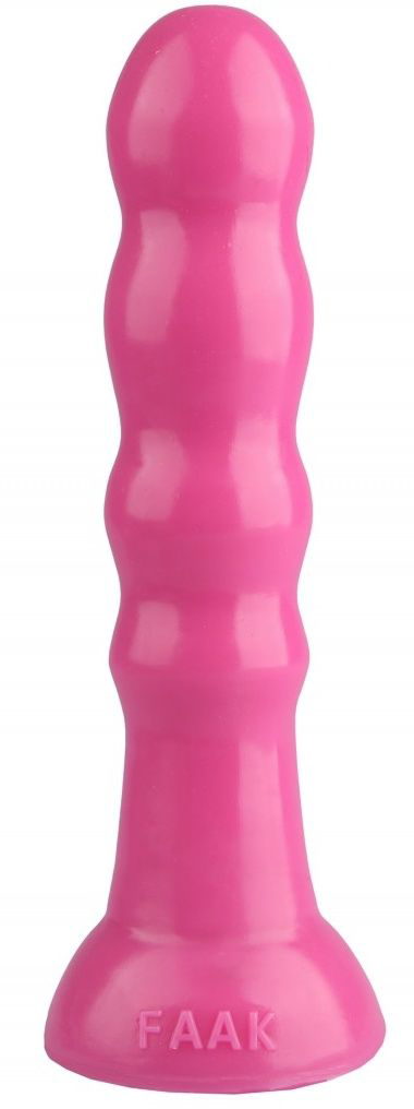 Розовая анальная втулка с круглым кончиком - 23 см. - 0