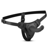 Черный страпон Harness With Silicone Dildo - 13,5 см. - 0