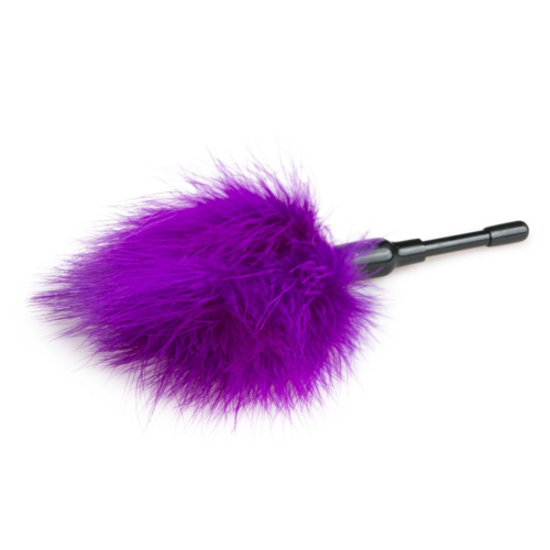 Фиолетовый мини-тиклер с перышками - 17 см. - 1