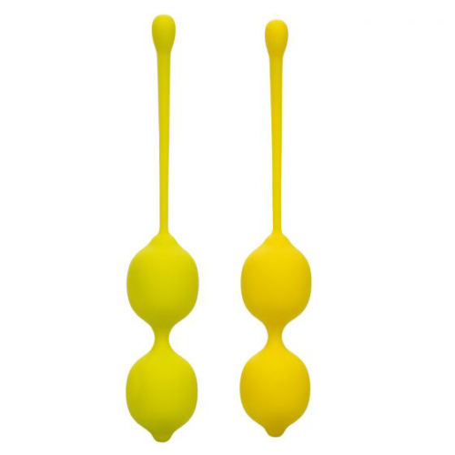 Набор вагинальных шариков-лимонов Kegel Training Set Lemon - 0