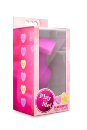 Розовая анальная пробка с основанием-сердечком CANDY HEART BE MINE - 8 см. - 1