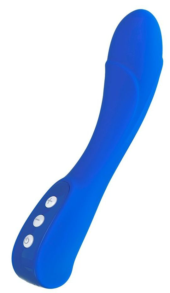 Нереалистичный синий вибратор BLURY - 18,5 см. - 0