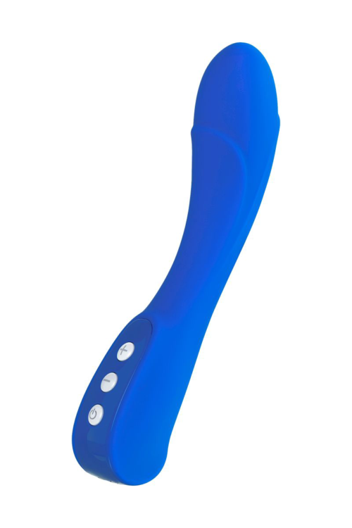 Нереалистичный синий вибратор BLURY - 18,5 см. - 1