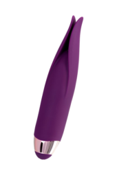 Фиолетовый клиторальный вибростимулятор FLO - 18,5 см. - 1