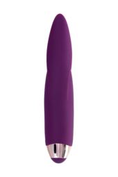 Фиолетовый клиторальный вибростимулятор FLO - 18,5 см. - 3