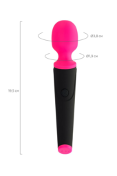 Черно-розовый вибростимулятор ASTER - 19,5 см. - 9