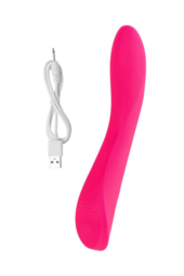 Розовый нереалистичный вибратор JOS Twig - 20,5 см. - 5