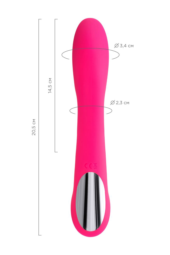 Розовый нереалистичный вибратор JOS Twig - 20,5 см. - 12