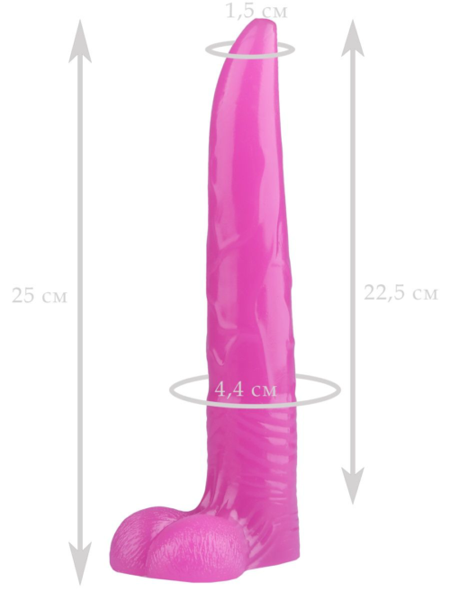 Розовый фаллоимитатор северного оленя - 25 см. - 1
