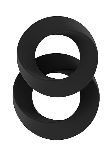Набор чёрных эрекционных колец SONO №24 - 0