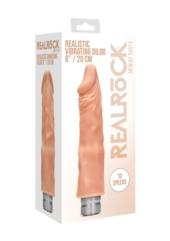 Телесный реалистичный вибратор Vibrating Dildo - 21,5 см. - 2