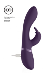 Фиолетовый вибромассажер-кролик Cato - 21,5 см. - 1
