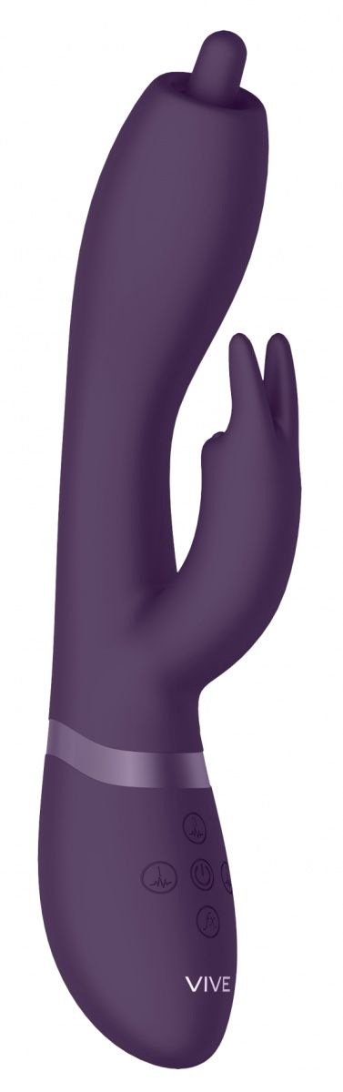 Фиолетовый вибромассажер-кролик Nilo - 22 см. - 0