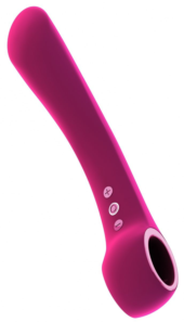 Розовый гибкий вибромассажер Ombra - 21,5 см. - 0