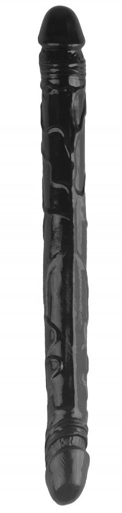 Черный двухсторонний спиралевидный фаллоимитатор - 37 см. - 0