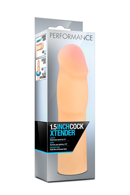 Телесная насадка-удлинитель на пенис PERFORMANCE 1.5INCH COCK XTENDER - 16 см. - 2