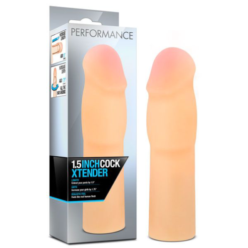 Телесная насадка-удлинитель на пенис PERFORMANCE 1.5INCH COCK XTENDER - 16 см. - 1