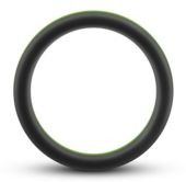 Черно-зеленое эрекционное кольцо Silicone Go Pro Cock Ring - 1
