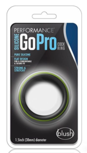 Черно-зеленое эрекционное кольцо Silicone Go Pro Cock Ring - 2