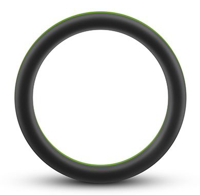 Черно-зеленое эрекционное кольцо Silicone Go Pro Cock Ring - 1