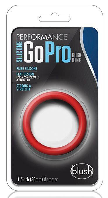 Красное эрекционное кольцо Silicone Go Pro Cock Ring - 2