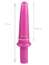 Розовый анальный реалистичный стимулятор - 31 см. - 1