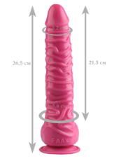 Розовый реалистичный фаллоимитатор на присоске - 26,5 см. - 1