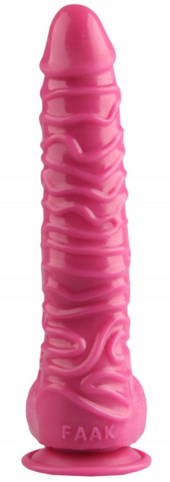 Розовый реалистичный фаллоимитатор на присоске - 26,5 см. - 0