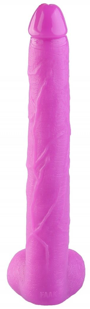 Розовый реалистичный фаллоимитатор - 39,5 см. - 3