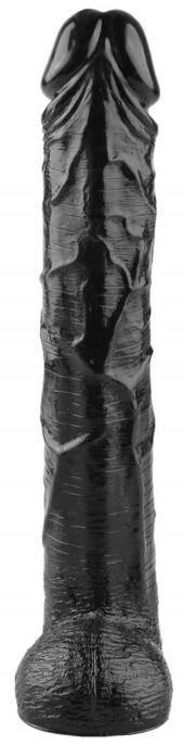 Черный фаллоимитатор-гигант - 44,5 см. - 2