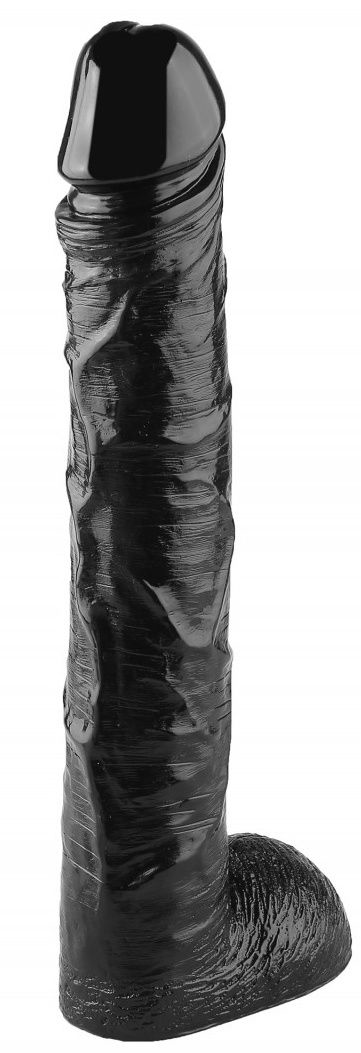 Черный фаллоимитатор-гигант - 44,5 см. - 1