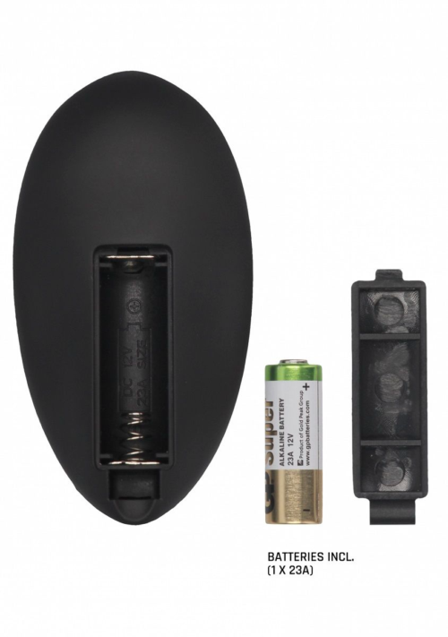 Черный анальный вибромассажер N 81 Rechargeable Remote Controlled Butt Plug - 14 см. - 3