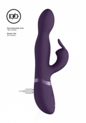 Фиолетовый вибромассажер-кролик Niva - 21,5 см. - 1