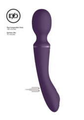 Фиолетовый вибромассажер Enora - 22 см. - 1